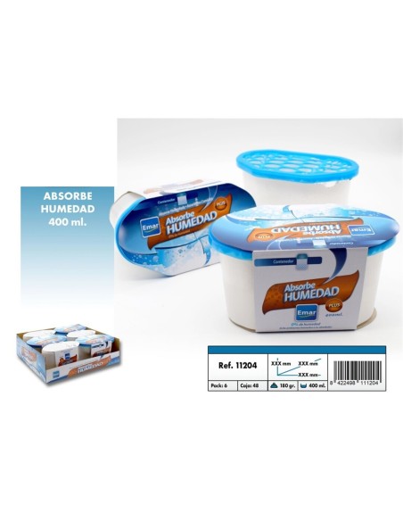 ABSORBE HUMEDAD 400ML HERMETICO