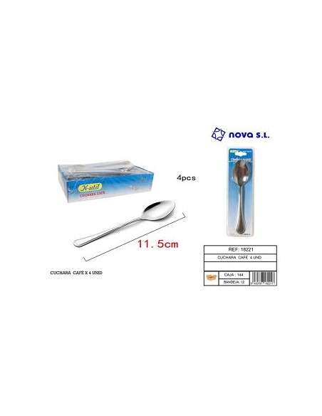 CUCHARA 11.5CM 4UND CAFE