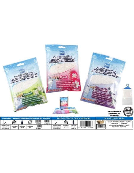 ABSORBE HUMEDAD 550ML  AMBIENTADOR COLGAR SURTIDO