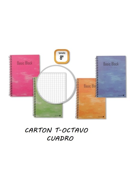 CUADERNO CARTON T-8º 105X155 80H