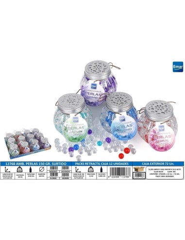 AMBIENTADOR PERLAS 150GR JAZMIN/FLORAL/MARINO/LAVANDA