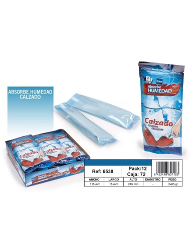 ABSORBE HUMEDAD 2X65GR CALZADO
