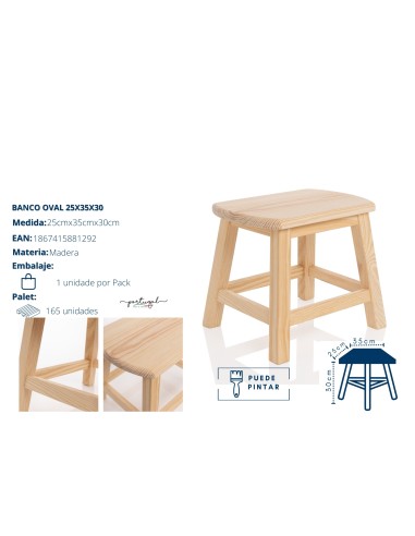 BANCO OVAL Nº2 25X35X30