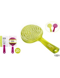 CEPILLO REDONDO TRANSLÚCIDO FLEX 20.5cm.(6)