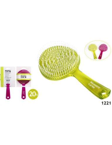 CEPILLO REDONDO TRANSLÚCIDO FLEX 20.5cm.(6)