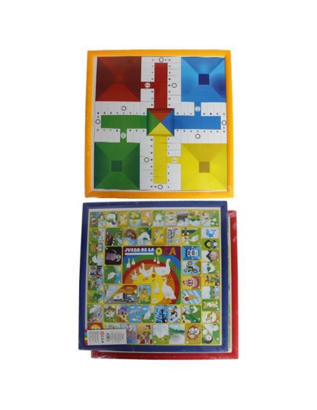 TABLERO PARCHIS Y OCA C/MARCO 35X35CM