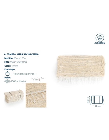 ALFOMBRA MARA 50X100 CREME