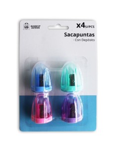 SACAPUNTAS 4 UDS CON DEPOSITO