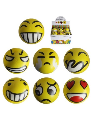 PELOTA RELAX 10CM EMOTICONOS STDS36