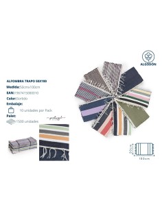 ALFOMBRA JARAPA TRAPO 50X100 SURTIDA