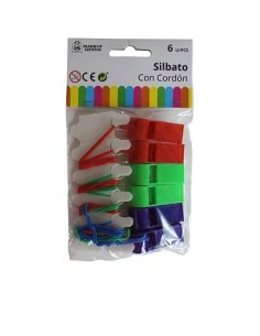 SILBATO PLASTICO C/CORDON 6 UDS