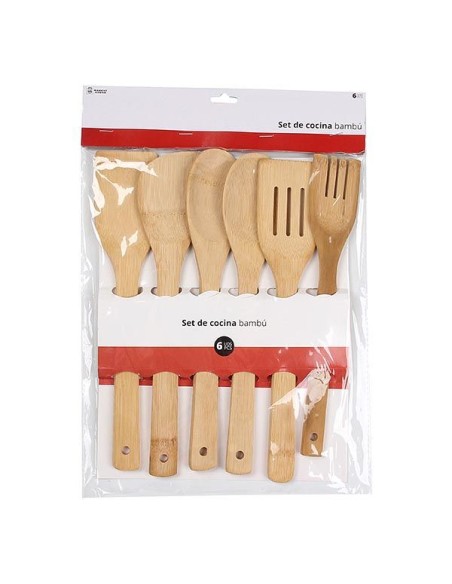 CUBIERTOS 30CM 6UND COCINA BAMBU