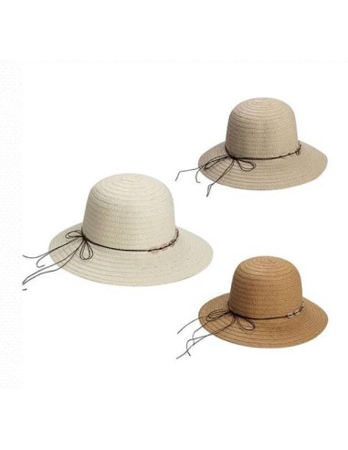 SOMBRERO PLAYA CON CONCHAS 3 COLORES STDOS