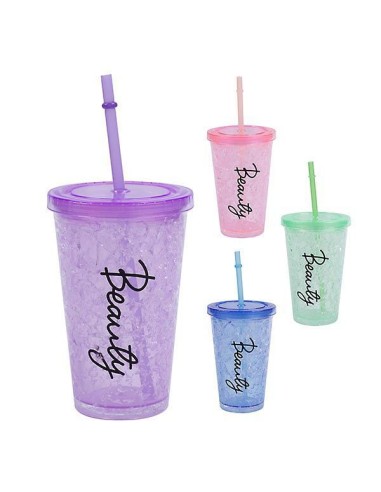 VASO ENFRIADOR C/PAJITA 450ML