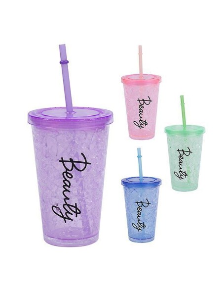 VASO ENFRIADOR C/PAJITA 450ML