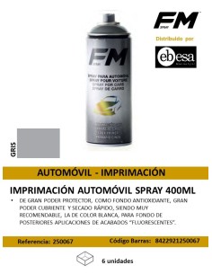 SPRAY 400ML IMPRIMACION GRIS AUTOMOVIL