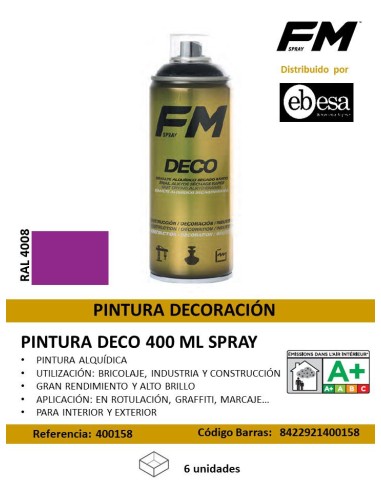 SPRAY 400ML VIOLETA PINTURA DECO RAL 4008