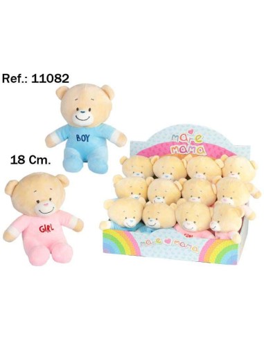 OSITO BABY 18CM. 2 COLORES EN EXP. (12)(72)