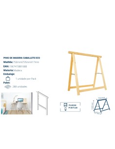 CABALLETE MADERA 75X73.5X34CM