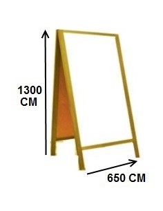 CABALLETE MENU XL C/PIZARRA BLANCO 130X65
