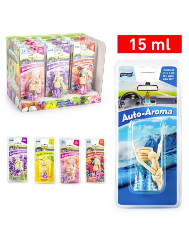 BOTELLITA COLGADOR AUTOAROMA DECORADA