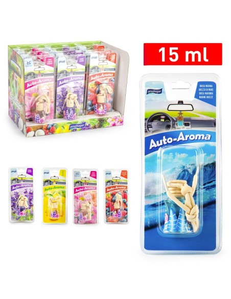 BOTELLITA COLGADOR AUTOAROMA DECORADA