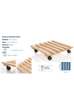 SOPORTE 30X30CM CUADRADO MACETA