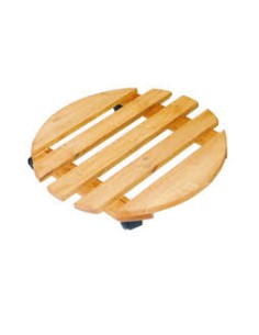 SOPORTE PARA MACETAS MADERA CON RUEDAS