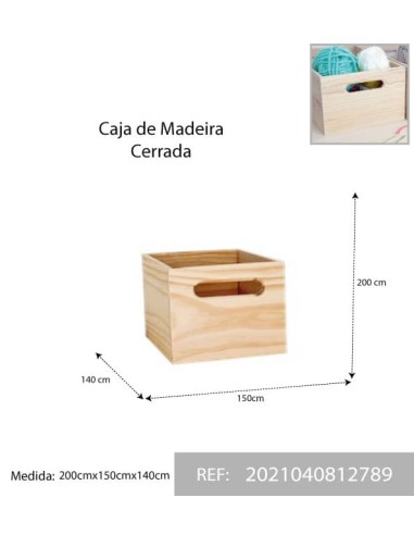 CAJA MADERA 200X150X140