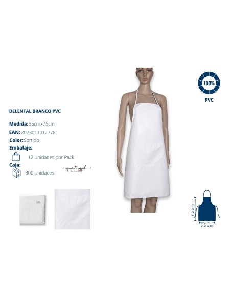 DELANTAL PVC BLANCO