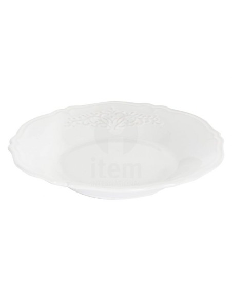 PLATO 21X3CM HONDO PORCELANA CLASICO