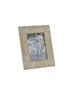 MARCO FOTO MADERA CRISTAL 13X18 CENEFA BLANCO