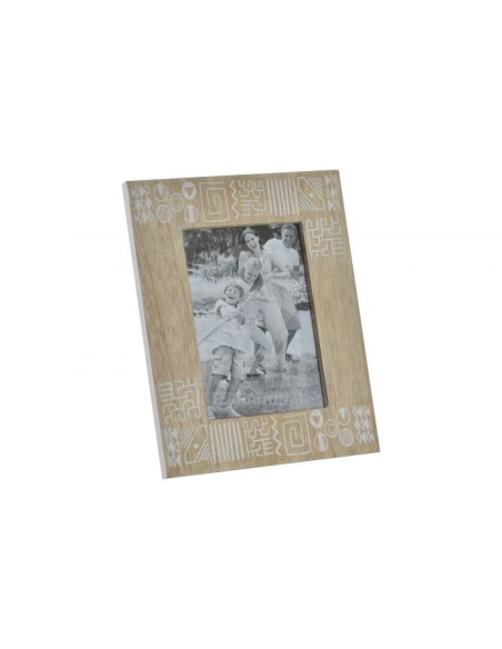 MARCO FOTO MADERA CRISTAL 13X18 CENEFA BLANCO