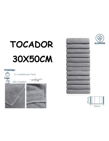 TOALLA TOCADOR GRIS