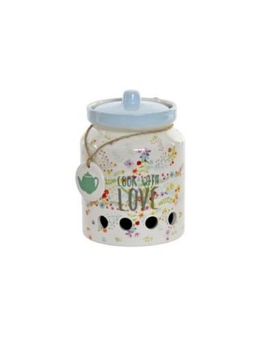 BOTE 1L 12X12X17CM DOLOMITE  COOK WITH LOVE