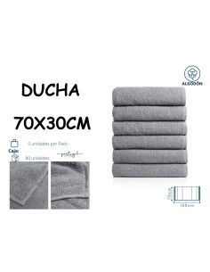 TOALLA DUCHA 70X30 GRIS