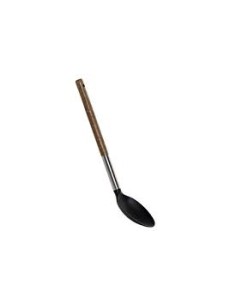 CUCHARA 30CM MADERA NYLON NEGRO