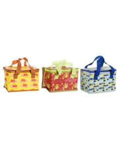BOLSA TERMICA PP NYLON 21X14X13 FRUTAS 3 SURT.