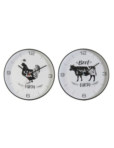 RELOJ 30X5X30CM PVC FARM 2 SURT.