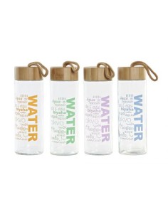 BOTELLA 580ML CRISTAL BAMBU  4 SURT.