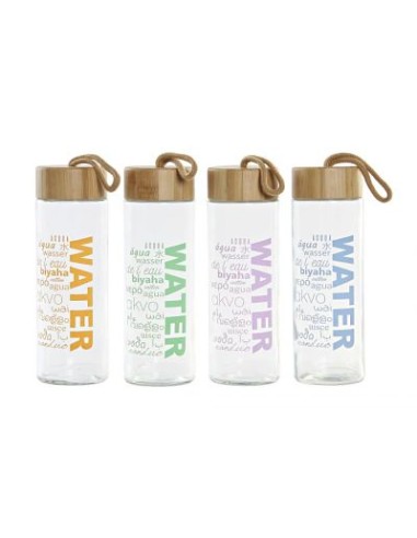 BOTELLA 580ML CRISTAL BAMBU  4 SURT.