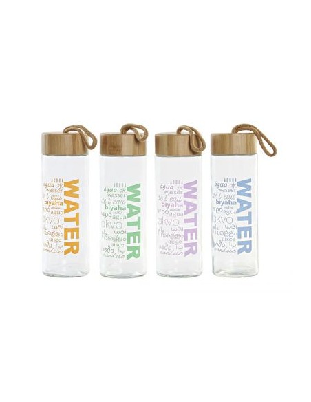 BOTELLA 580ML CRISTAL BAMBU  4 SURT.