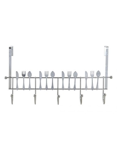 PERCHERO METAL 34X17X9 CUBIERTOS CROMADO PLATEADO