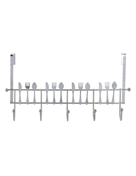 PERCHERO METAL 34X17X9 CUBIERTOS CROMADO PLATEADO