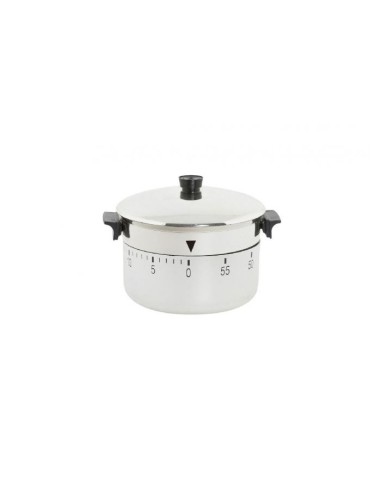 TEMPORIZADOR 8X7X5CM OLLA CROMADO PLATEADO