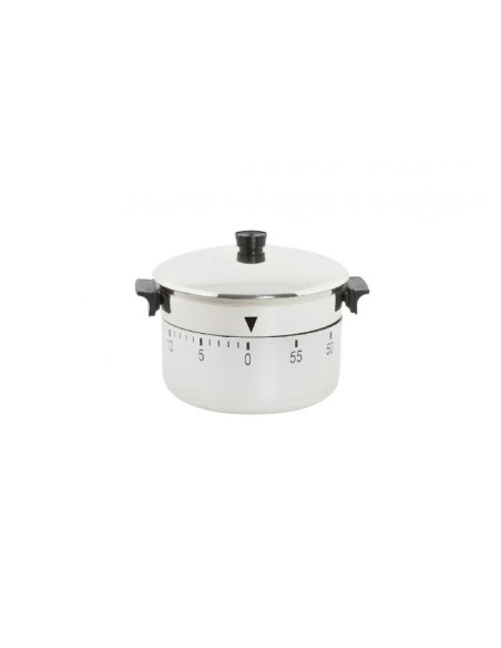 TEMPORIZADOR 8X7X5CM OLLA CROMADO PLATEADO