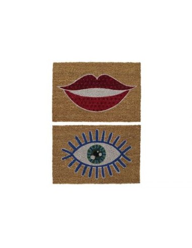 FELPUDO FIBRA COCO PVC 60X40X1,5 LABIOS 2 SURT.