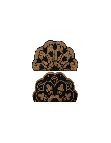 FELPUDO FIBRA COCO PVC 60X40X1,5 FLOR 2 SURT.