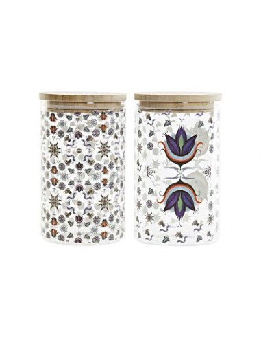 BOTE 1L 10X10X17CM BOROSILICATO AZULEJOS 2 SURT.