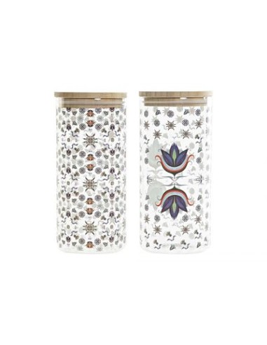 BOTE 1.4L 10X10X22CM BOROSILICATO AZULEJOS 2 SURT.